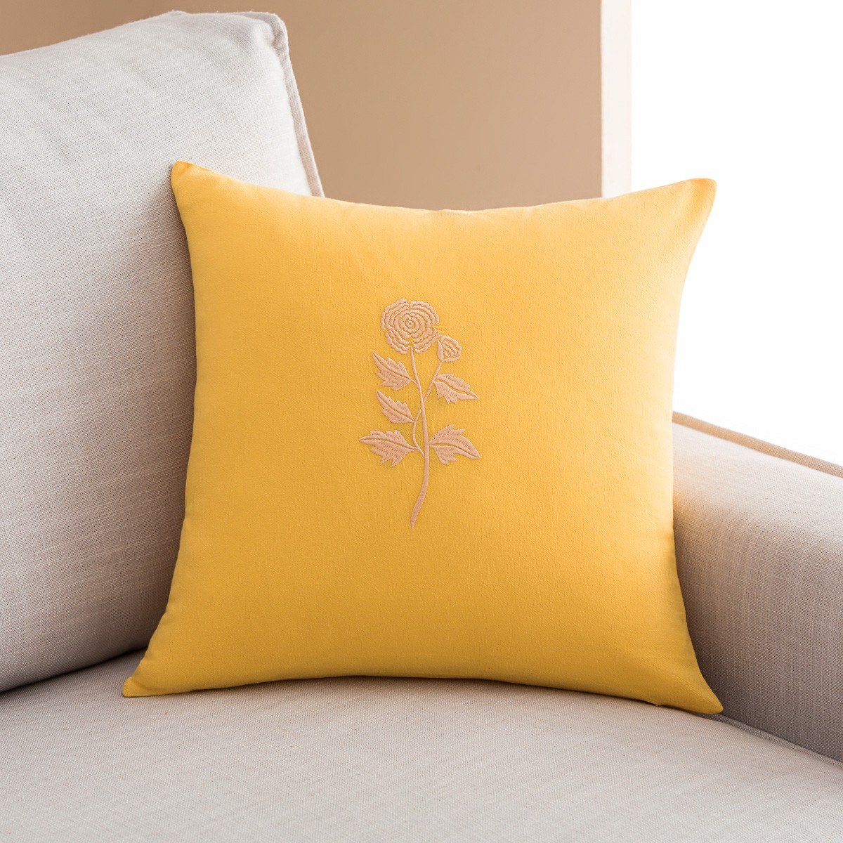 Μαξιλαροθήκη Διακόσμησης Gofis Home Yolanthe Sun Yellow