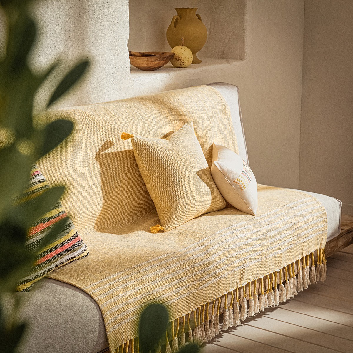 Διακοσμιτικό Ριχτάρι Gofis Home Dreadlocks Sun Yellow 504/10 130x180