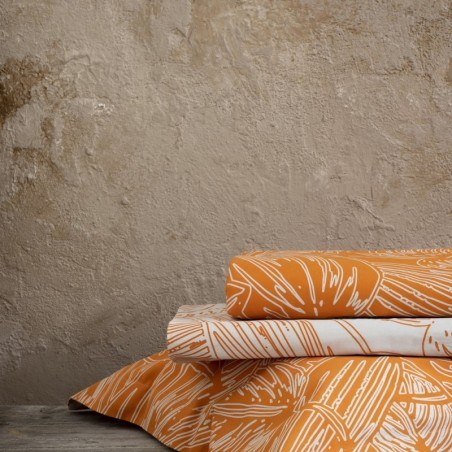 Σετ Σεντόνια King Size 4 Τεμαχίων Nima Arbust Deep Orange 270x280