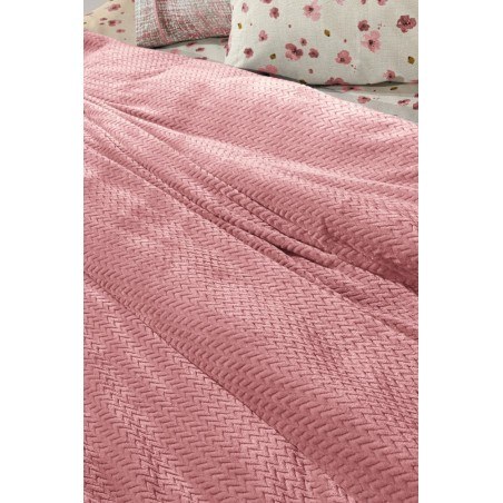 Κουβέρτα Fleece Μονή Guy Laroche Rombus Coral 160x220