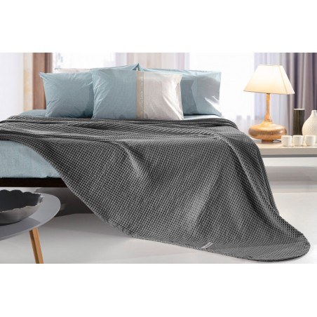 Κουβέρτα Πικέ Υπέρδιπλη Guy Laroche Eternity Anthracite 230x240