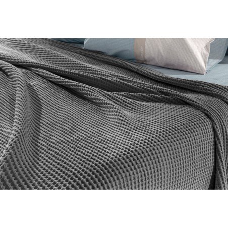 Κουβέρτα Πικέ Υπέρδιπλη Guy Laroche Eternity Anthracite 230x240
