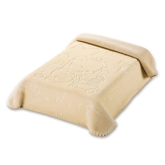 Κουβέρτα Βελουτέ Αγκαλιάς Belpla Ster 521 Beige 80x110
