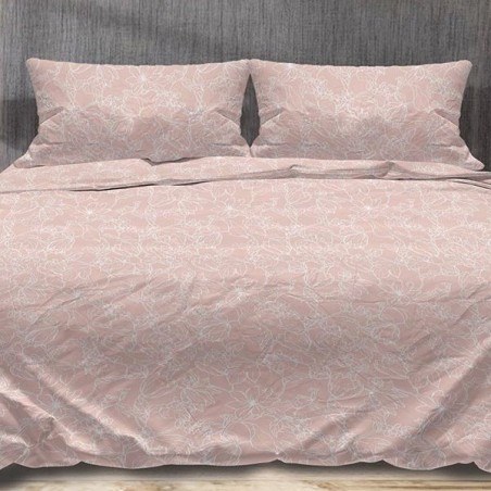 Σετ Σεντόνια Φανελένια Μονά 3 Τεμαχίων Sunshine Home Flannel 020 Pink 160x250