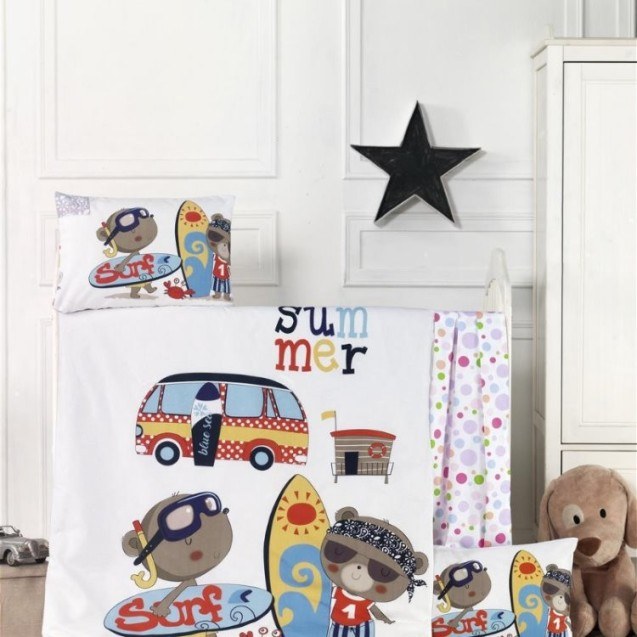 Σετ Σεντόνια Κούνιας 3 Τεμαχίων Rythmos Surf...