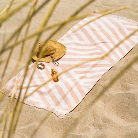 Πετσέτα Θαλάσσης Βελουτέ Gofis Home Summer Breeze Sand 394/21 80x160