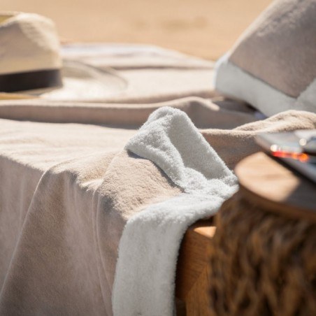 Πετσέτα Θαλάσσης Βελουτέ Gofis Home Coral Sense Sand / Vanilla 519/06 90x170
