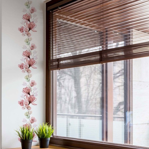 Αυτοκόλλητη Μπορντούρα Τοίχου Ango Red Transparence 53016