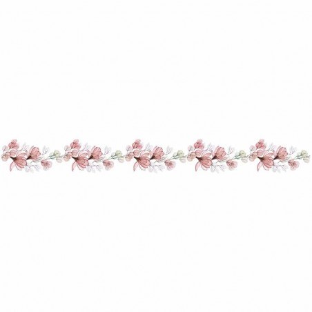 Αυτοκόλλητη Μπορντούρα Τοίχου Ango Red Transparence 53016