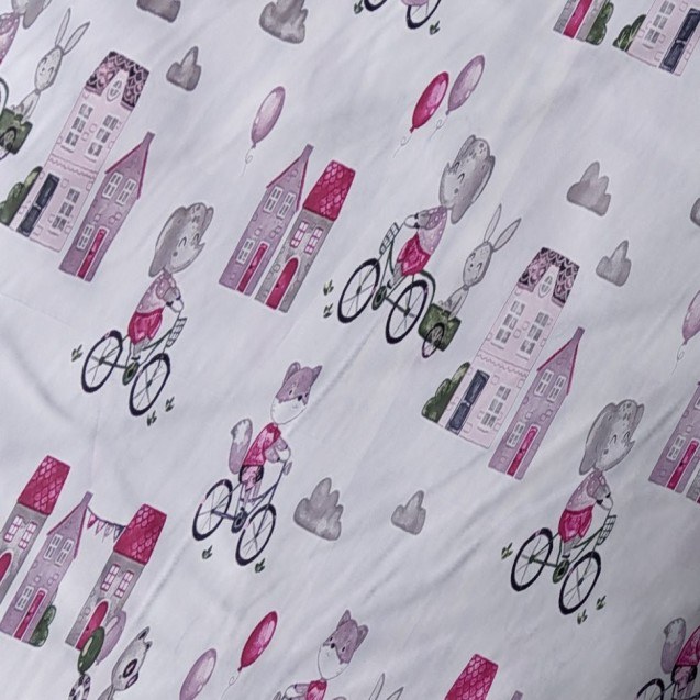 Πάνα Χασέ Dimcol Bicycle 416 White/Bordeaux 80x80