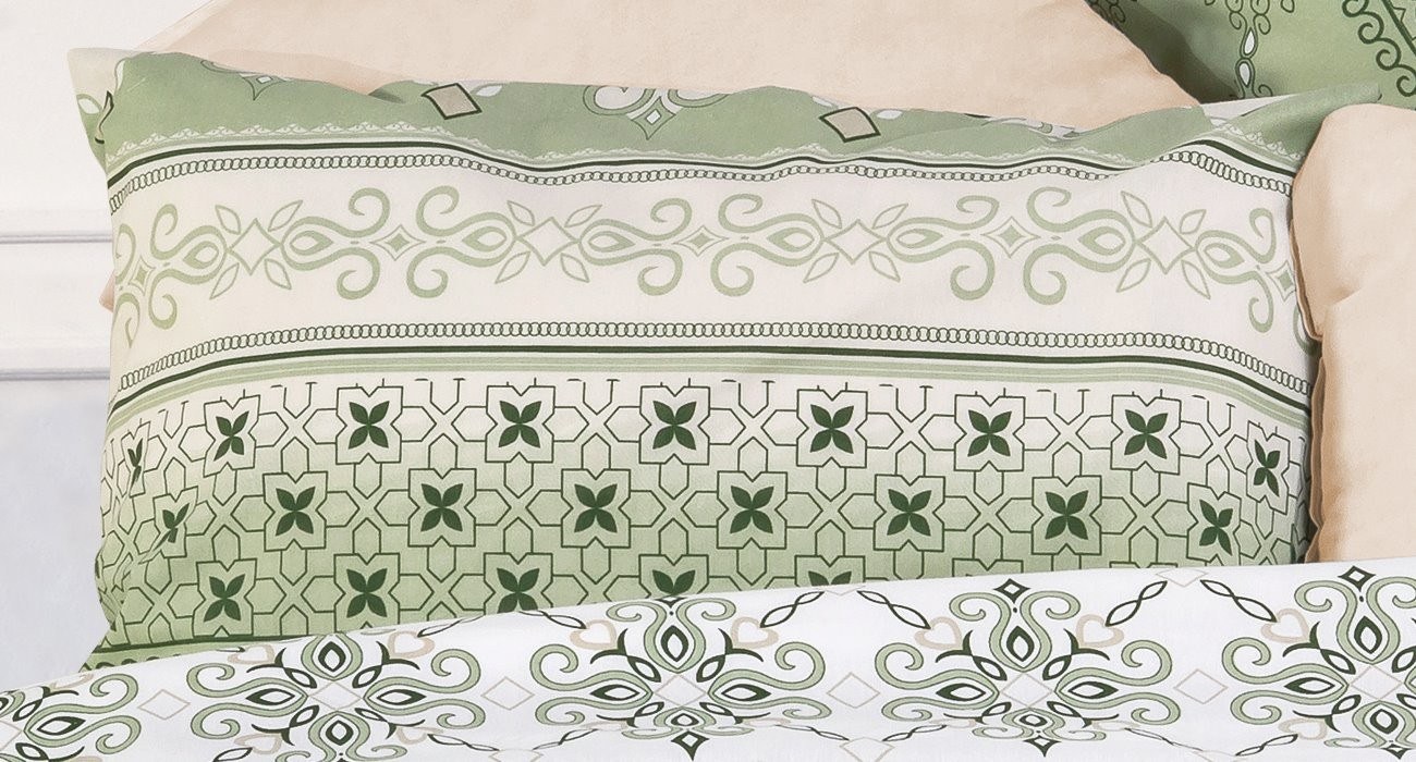 Μαξιλαροθήκη Dimcol Καλλιπάτειρα 334 Light Green/Olive 50x70