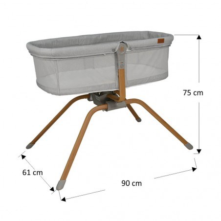 Λίκνο Bebe Stars Chic 2in1 Light Grey 843-182