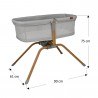 Λίκνο Bebe Stars Chic 2in1 Light Grey 843-182