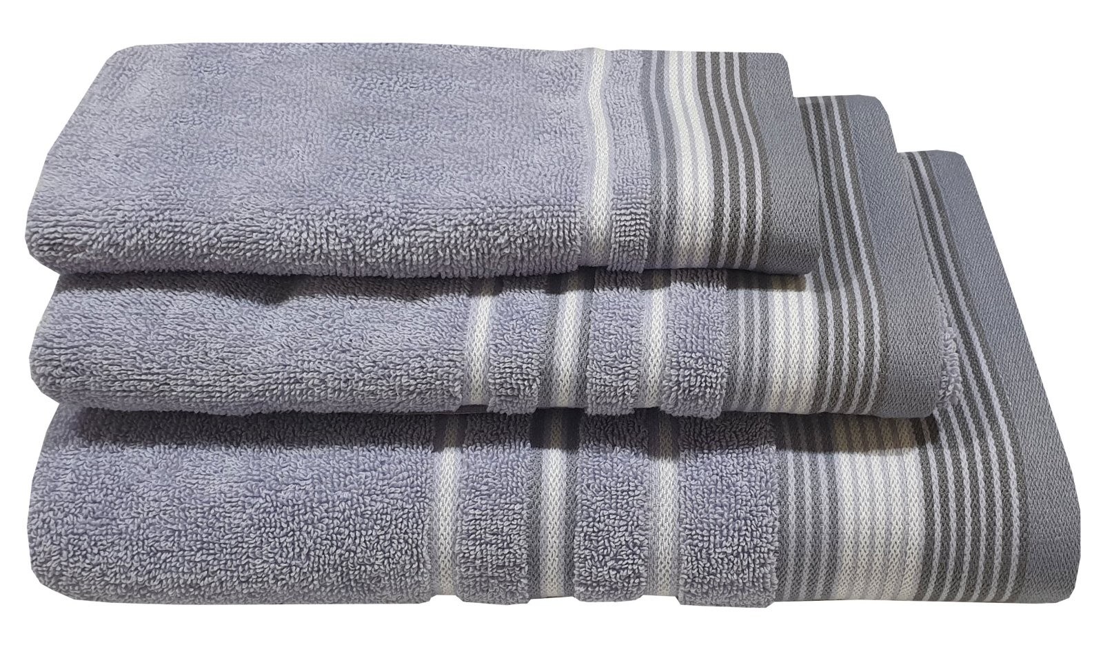 Πετσέτα Χεριών ΚΟΜΒΟΣ Satin Stripe 450 Levanda 30x50