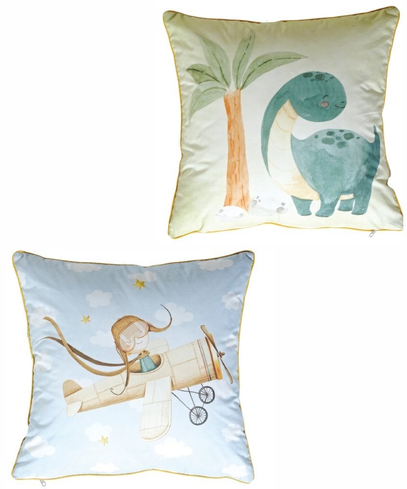 Παιδική Μαξιλαροθήκη Διακόσμησης Διπλής Όψης Kentia Jet