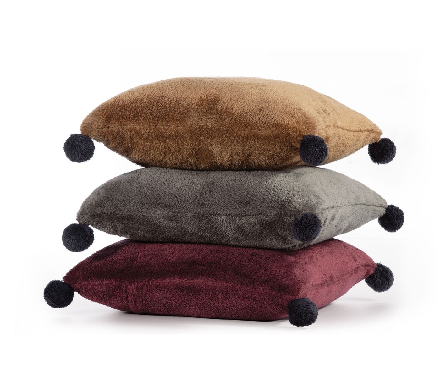 Μαξιλάρι Διακόσμησης με Sherpa Nef-Nef Miaris Taupe 50x50