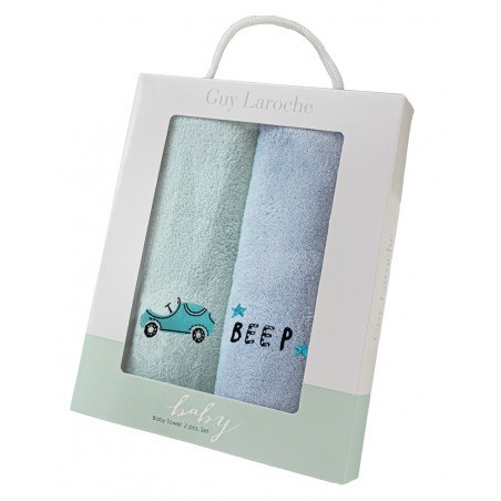 Σετ Βρεφικές Πετσέτες 2 Τεμαχίων Guy Laroche Baby Towels Boy Set 3 35x50