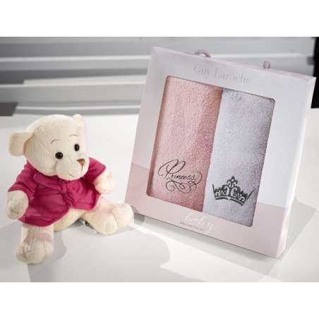 Σετ Βρεφικές Πετσέτες 2 Τεμαχίων Guy Laroche Baby Towels Girl Set 2 35x50