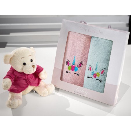 Σετ Βρεφικές Πετσέτες 2 Τεμαχίων Guy Laroche Baby Towels Girl Set 3 35x50