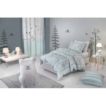 Σετ Παιδική Παπλωματοθήκη Μονή 2 Τεμαχίων Guy Laroche Forest Mist 165x225