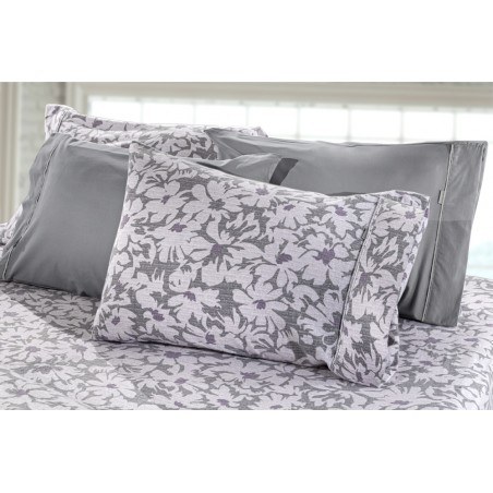 Σετ Παπλωματοθήκη Φανελένια Υπέρδιπλη 3 Τεμαχίων Guy Laroche Martin Grey 225x245