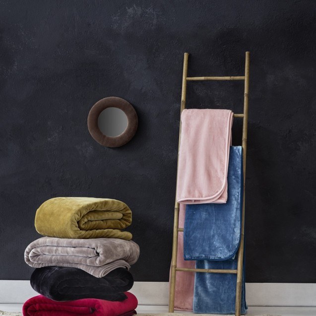 Κουβέρτα Βελουτέ Μονή Nima Coperta Cigar Beige...
