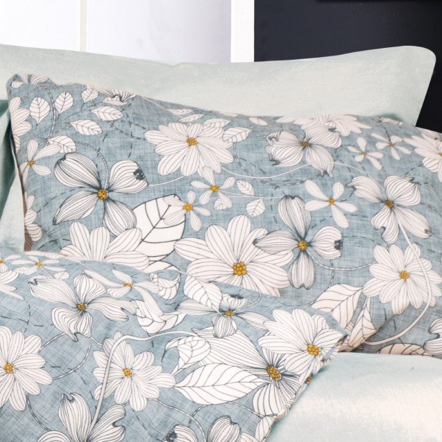 Μαξιλαροθήκη Dimcol Ήρα 425 White-Denim 50x70