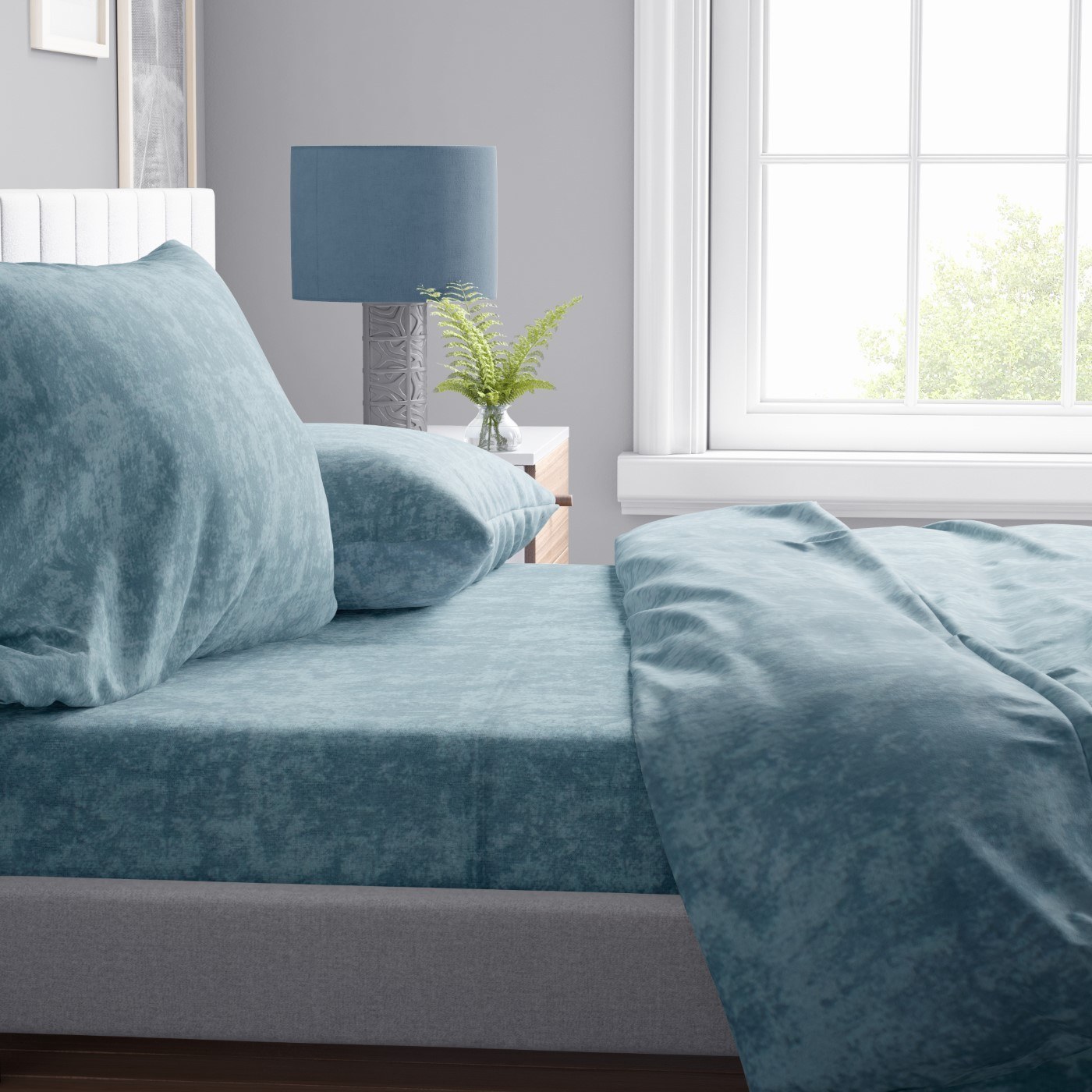 Σετ Σεντόνια King Size 4 Τεμαχίων Dimcol Shadow 16 Petrol 240x270