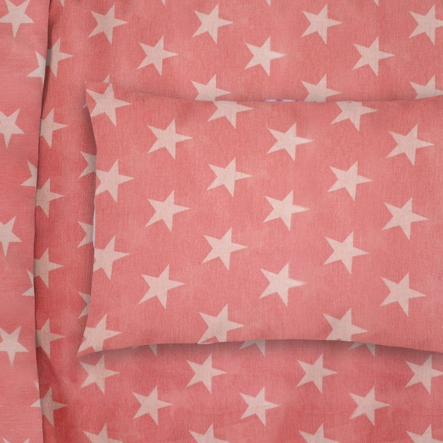 Παιδική Μαξιλαροθήκη Dimcol Star 34 Coral 50x70