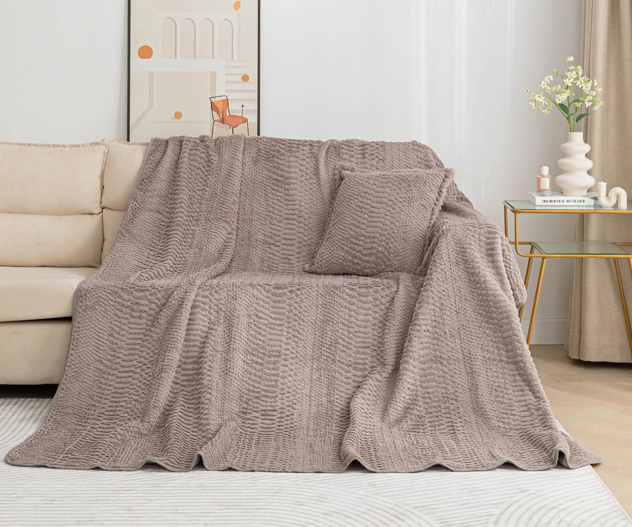 Ριχτάρι Πολυθρόνας Silk Fashion NX201 Beige 180x180