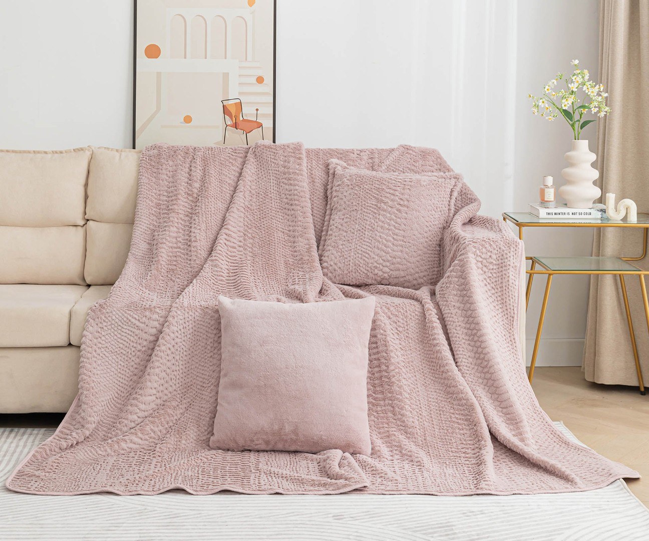 Ριχτάρι Τριθέσιου Silk Fashion NX201 Pink 180x320