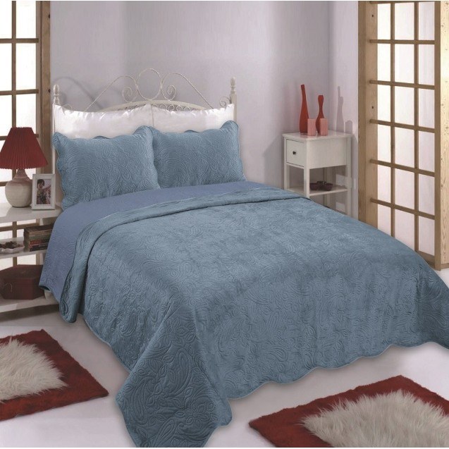 Σετ Κουβερλί King Size 3 Τεμαχίων Silk Fashion...