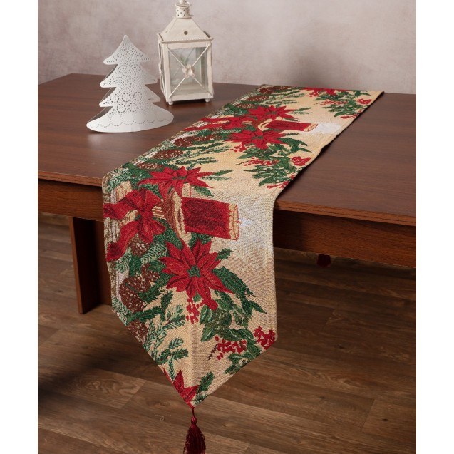 Χριστουγεννιάτικο Runner Silk Fashion W351-131...