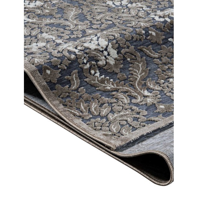 Χαλί Στρόγγυλο Madi Branches Grey Δ140