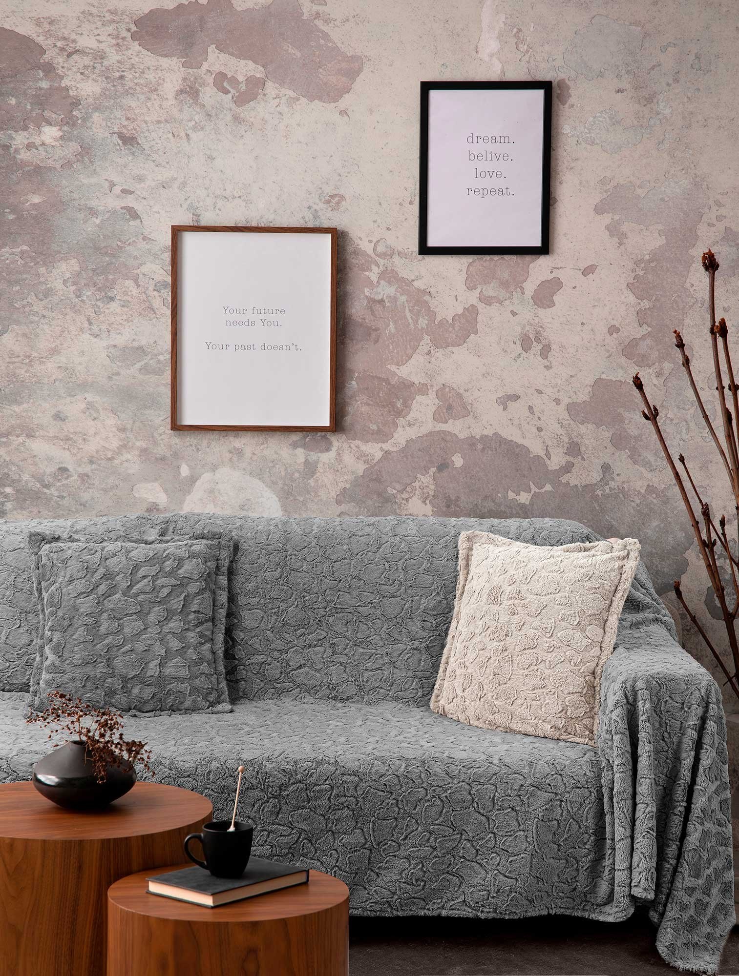 Ριχτάρι Πολυθρόνας Madi Rubble Grey 170x180