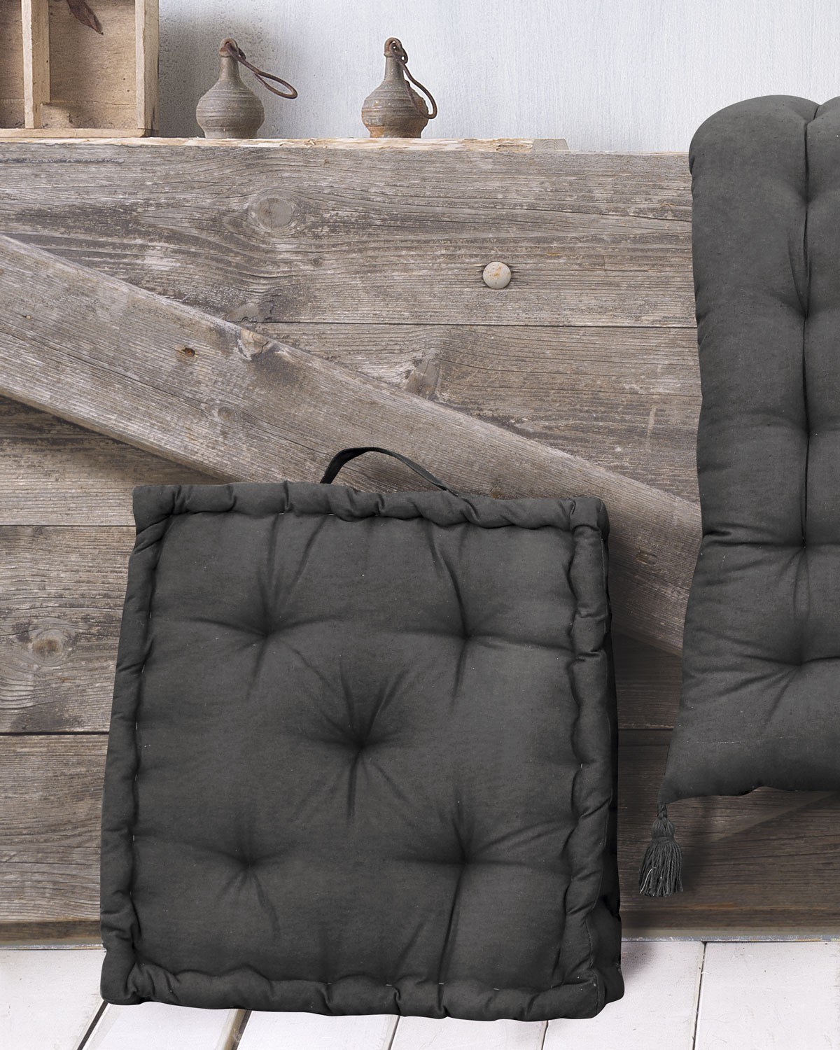 Μαξιλάρι Δαπέδου Rythmos Kathy Γκρι 50x50x10