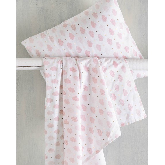 Σετ Μαξιλαροθήκες 2 Τεμαχίων Rythmos Cloudy Σομόν 50x70