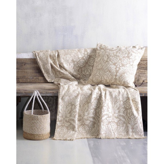 Ριχτάρι Τριθέσιου Rythmos Vilano Εκρού-Μπεζ 180x280