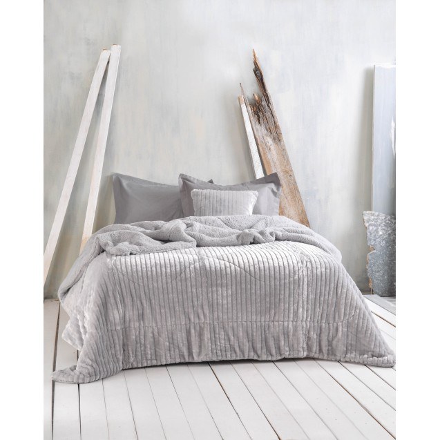 Μαξιλαροθήκη Διακόσμησης Rythmos Shabby Γκρι 50x50