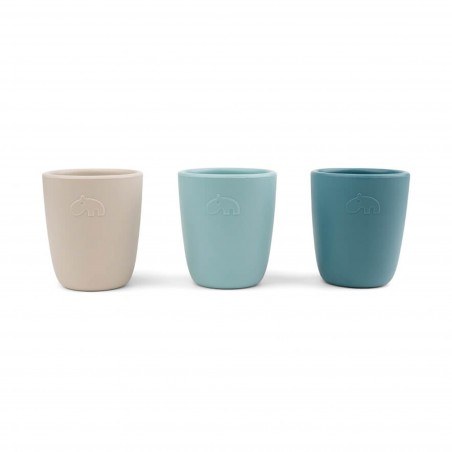 Σετ Παιδικά Ποτηράκια Σιλικόνης 3 Τεμαχίων Done by Deer Blue Mix BR76436