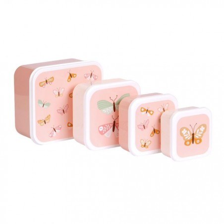 Σετ Δοχεία Φαγητού 4 Τεμαχίων A Little Lovely Company Butterflies SBSEBU42