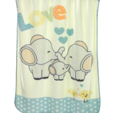 Κουβέρτα Βελουτέ Κούνιας Morven Piccola L45 Γαλάζιο 110x140