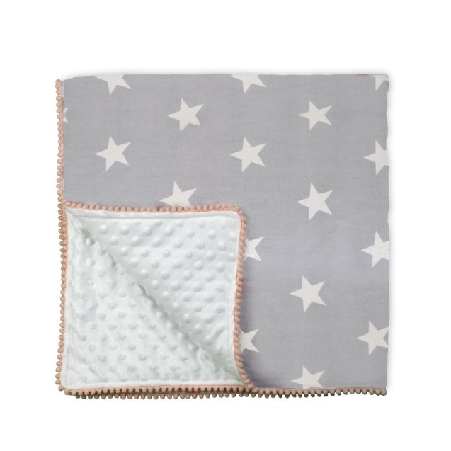 Κουβέρτα Fleece Αγκαλιάς με pom-pom Bebe Stars...
