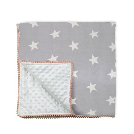 Κουβέρτα Fleece Αγκαλιάς με pom-pom Bebe Stars Stars 90x90 3073