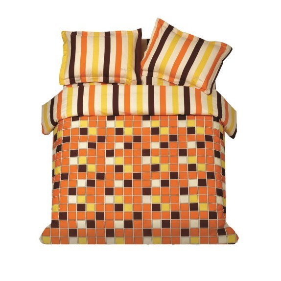 Σετ Παπλωματοθήκη Μονή 2 Τεμαχίων Makis Tselios Squares...