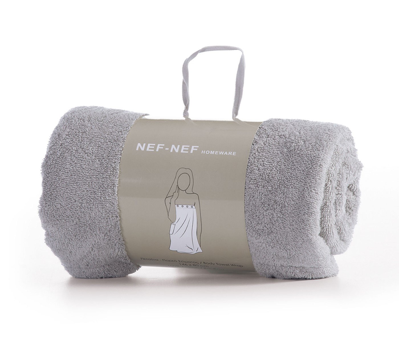 Πετσέτα Παρεό Nef-Nef Sandy Grey 146x80