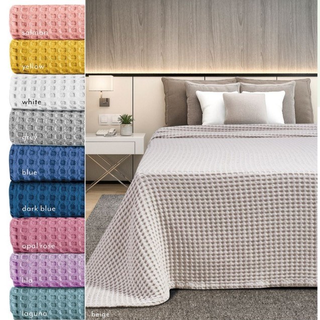 Κουβέρτα Πικέ King Size Adam Home Waffle 240x260