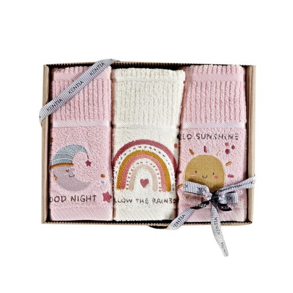 Σετ Βρεφικές Πετσέτες 3 Τεμαχίων Kentia Arlekin 231 40x70