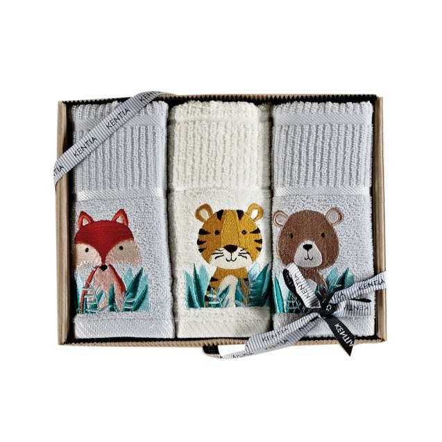 Σετ Βρεφικές Πετσέτες 3 Τεμαχίων Kentia Arlekin...