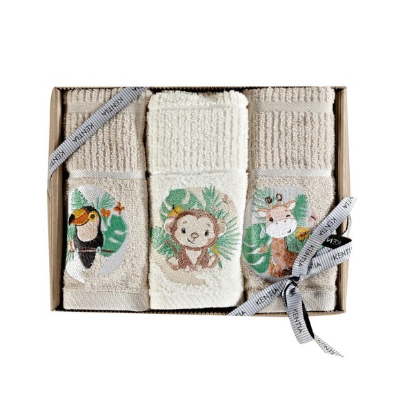 Σετ Βρεφικές Πετσέτες 3 Τεμαχίων Kentia Arlekin 233 40x70